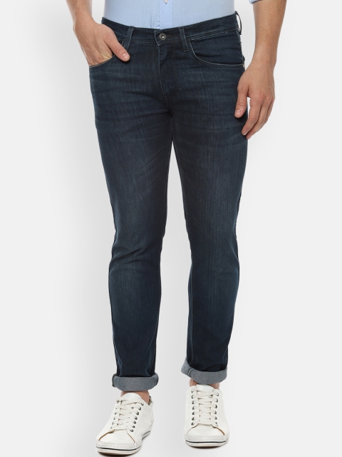

Allen Solly Men Navy Blue Skinny Fit Mid-Rise Clean Look Stretchable Jeans