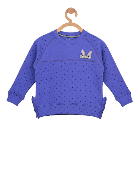 

Stupid Cupid Girls Purple Printed Sweatshirt