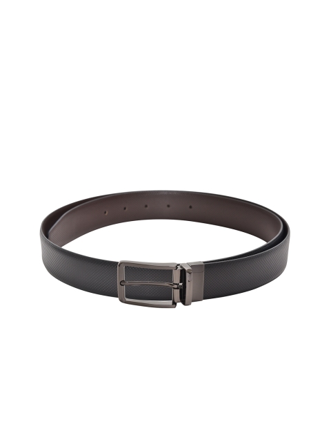 

Second SKIN Men Black & Brown Textured Reversible Genuine Leather Belt