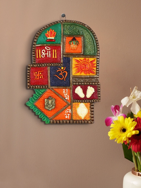 

Aapno Rajasthan Multicoloured Handcrafted Terracotta Wall Hanging, Multi