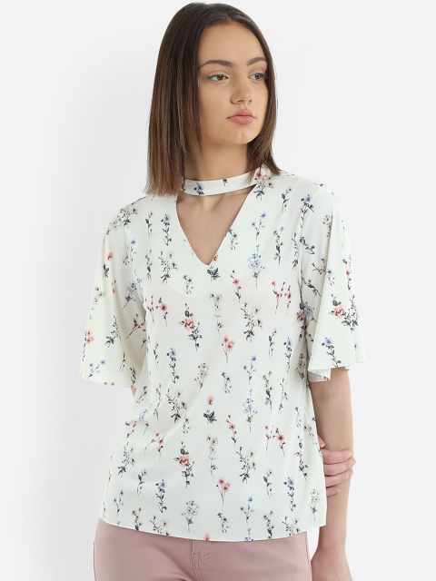 

COVER STORY Women White Printed Top