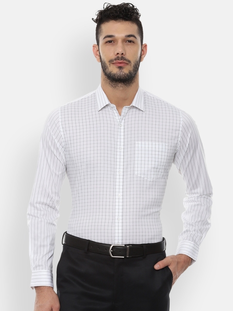 

Van Heusen Men White & Grey Slim Fit Striped Formal Shirt