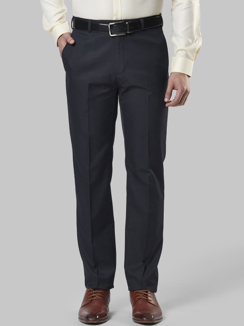 

Next Look Men Navy Blue Regular Fit Solid Formal Trousers