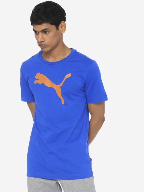 

Puma Men Blue Printed Round Neck Graphic Tee XV Surf The Web Sports T-shirt