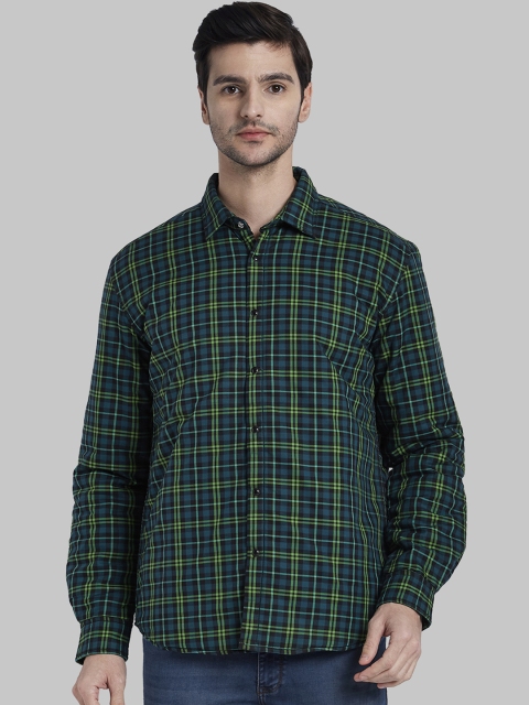

Parx Men Blue Regular Fit Checked Casual Shirt