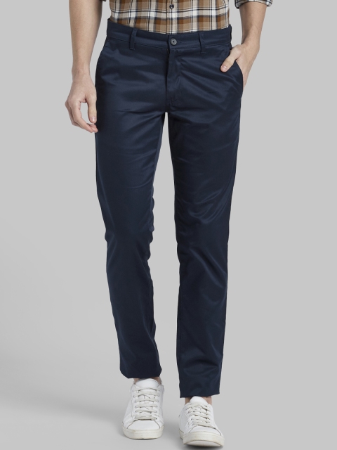 

Parx Men Teal Regular Fit Solid Regular Trousers