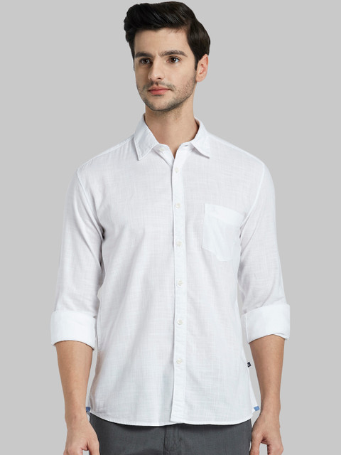 

Parx Men White Regular Fit Solid Casual Shirt