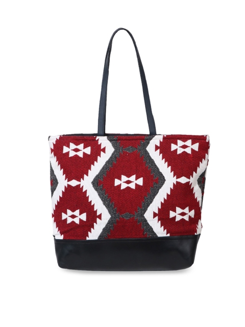 

Diwaah Red & White Self Design Shoulder Bag