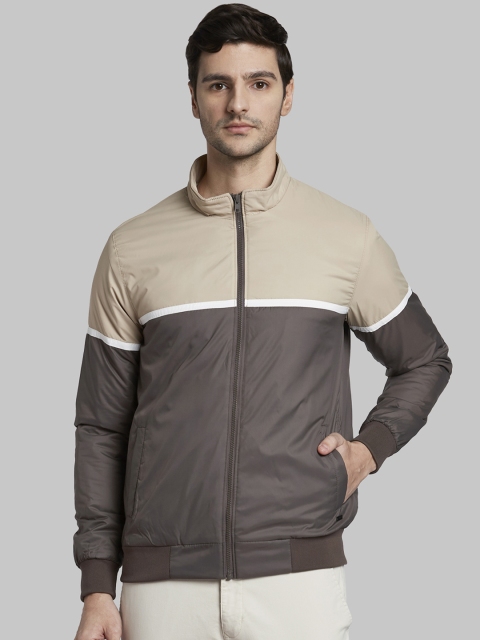

Parx Men Beige Colourblocked Bomber Jacket