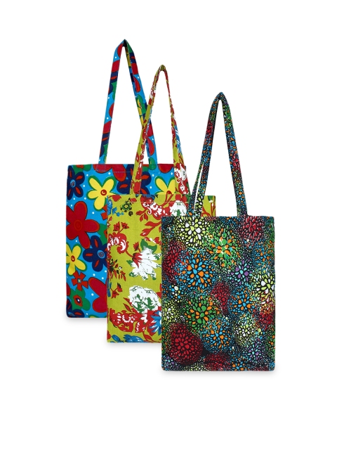 

Anekaant Women Multicoloured Set Of 3 Printed Tote Bag, Multi