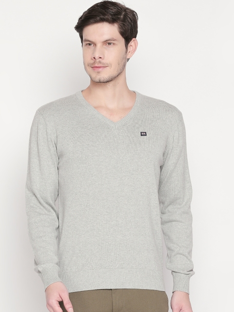 

BYFORD by Pantaloons Men Grey Melange Solid Sweater
