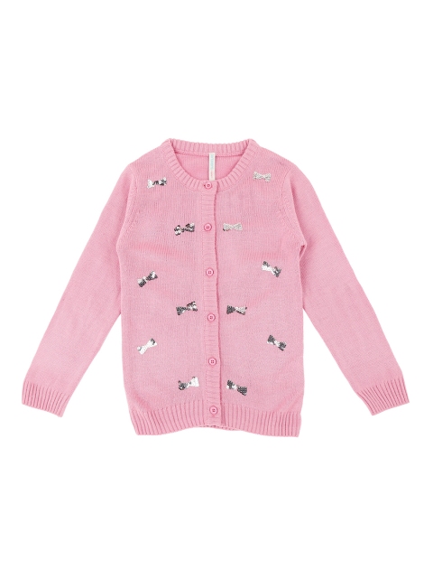 

Pantaloons Junior Girls Pink Solid Sweater