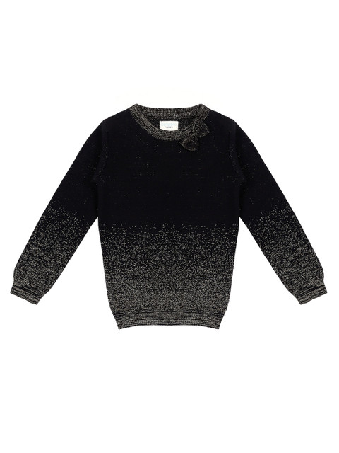 

Pantaloons Junior Girls Black Solid Sweater