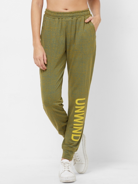 

Mystere Paris Women Green & Yellow Solid Track Pants