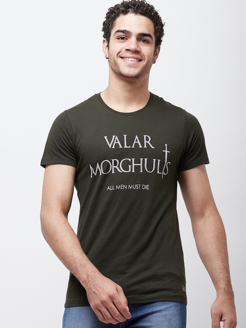 

Free Authority Men Green Game of Thrones Printed T-shirt