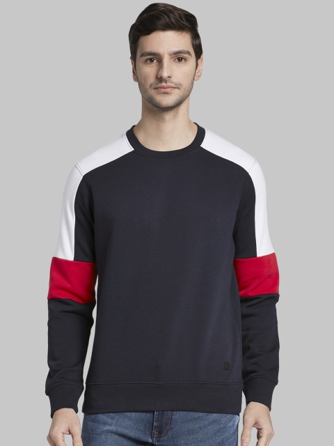 

Parx Men Blue Solid Pullover Sweatshirt
