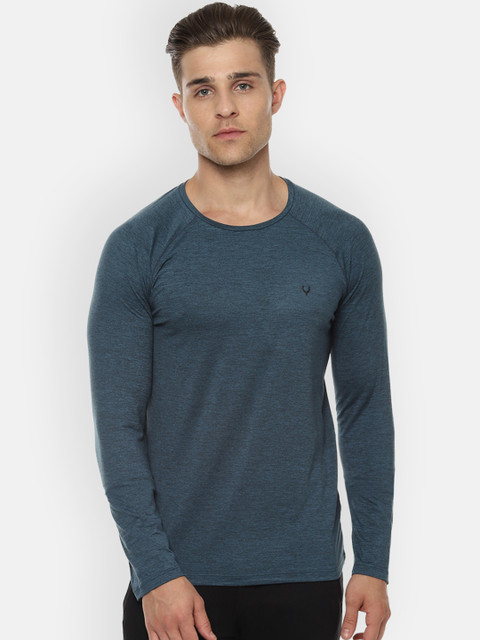 

Allen Solly Sport Men Teal Green Self Design Round Neck T-shirt