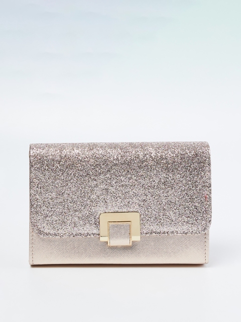 

CODE by Lifestyle Women Pink Textured Purse Clutch