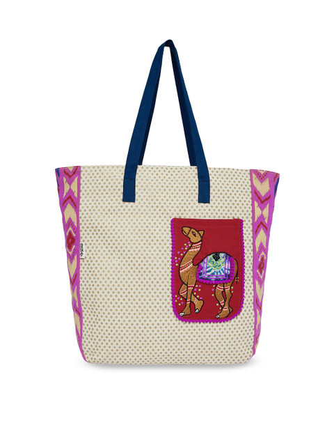 

Pick Pocket Pink & Beige Printed Shoulder Bag