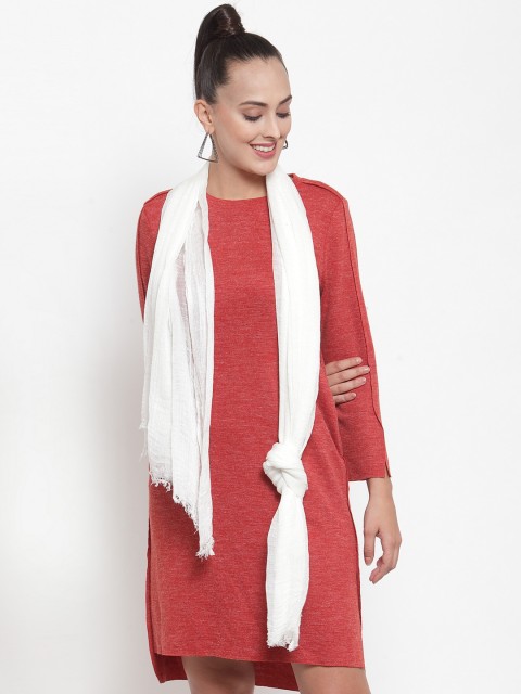 

J Style Women White Solid Stole