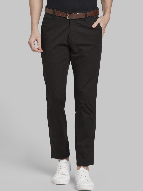 

Parx Men Black Tapered Fit Solid Regular Trousers