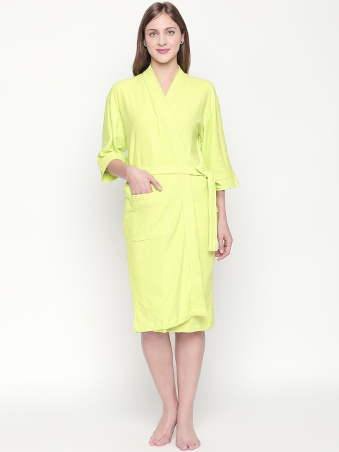 

Lady Love Women Green Solid Bath Robe