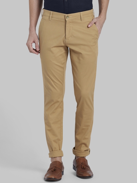 

Parx Men Khaki Regular Fit Solid Regular Trousers
