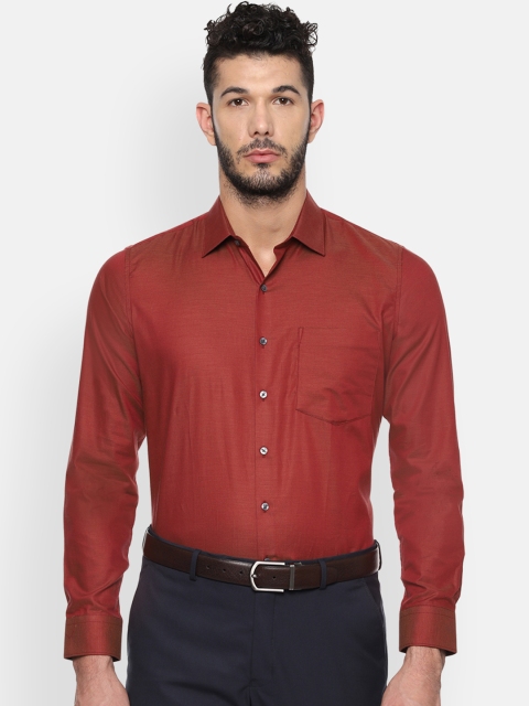 

Van Heusen Men Red Slim Fit Solid Formal Shirt
