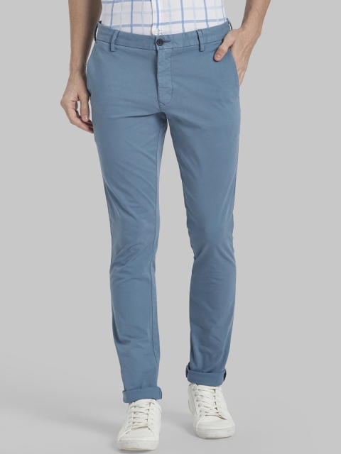 

Parx Men Blue Regular Fit Solid Regular Trousers