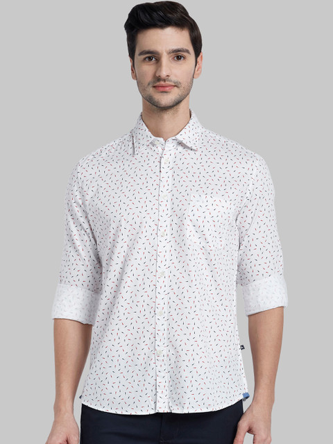 

Parx Men White Regular Fit Printed Casual Shirt