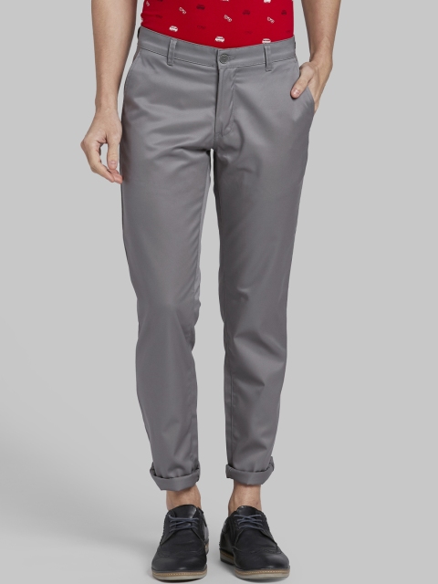 

Parx Men Grey Regular Fit Solid Regular Trousers