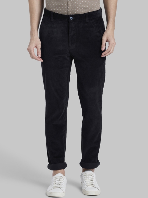 

Parx Men Navy Blue Regular Fit Solid Chinos