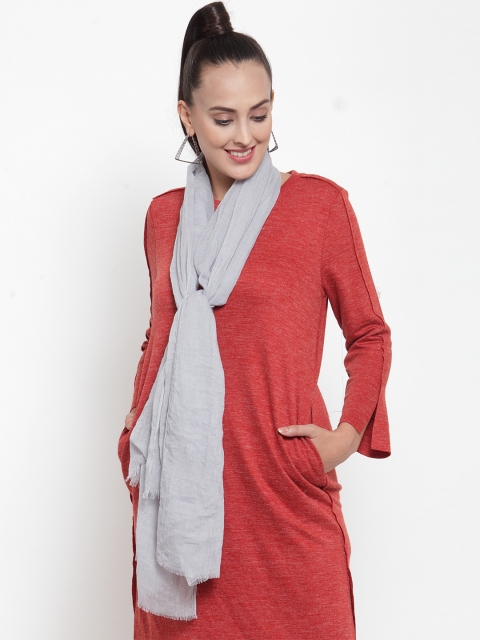 

J Style Women Grey Solid Stole