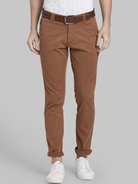 

Parx Men Brown Tapered Fit Solid Regular Trousers