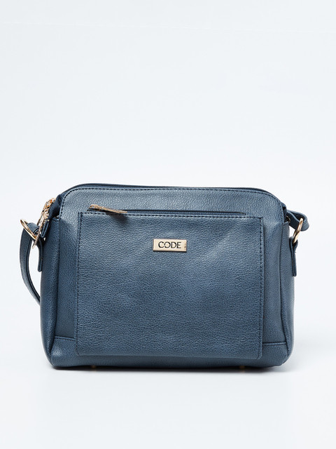 

CODE by Lifestyle Navy Blue Solid Sling Bag
