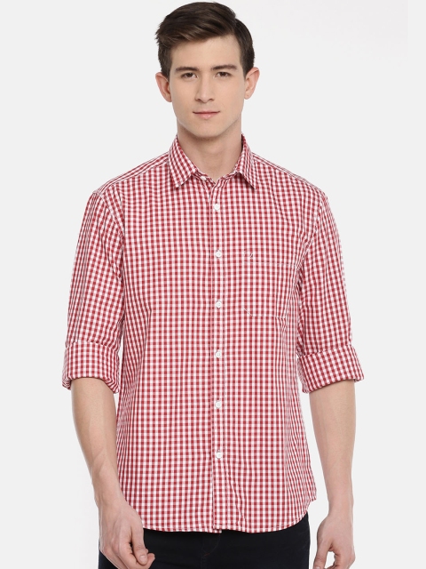

JDC Men Red Slim Fit Checked Casual Shirt