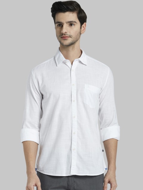 

Parx Men White Regular Fit Solid Casual Shirt