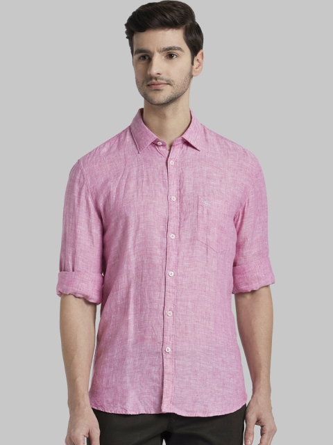 

Parx Men Pink Regular Fit Self Design Casual Shirt