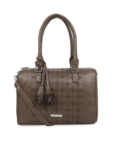 

Toteteca Women Brown Solid Handheld Bag