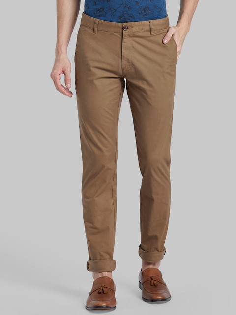 

Parx Men Brown Regular Fit Solid Regular Trousers