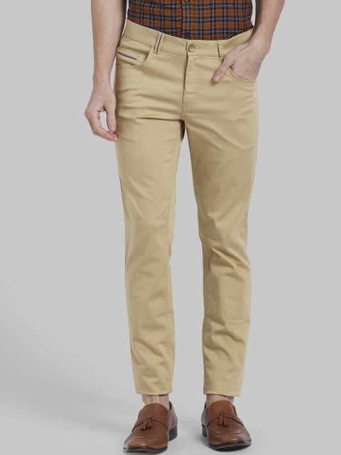 

Parx Men Khaki Regular Fit Solid Regular Trousers