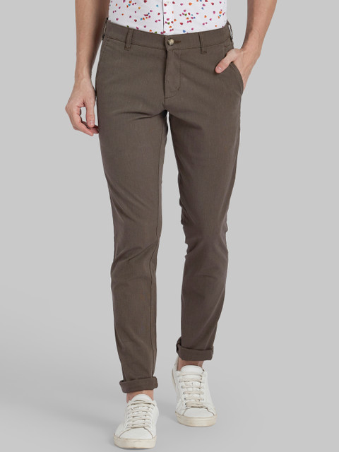

Parx Men Brown Regular Fit Solid Regular Trousers