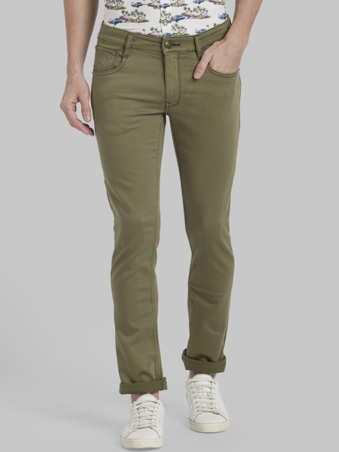 

Parx Men Olive Green Regular Fit Mid-Rise Clean Look Jeans