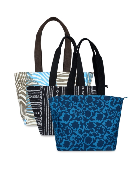 

Anekaant Women Multicoloured Set Of 3 Printed Tote Bag, Multi