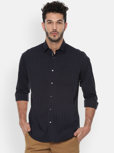 

Van Heusen Sport Men Navy Blue Slim Fit Striped Casual Shirt