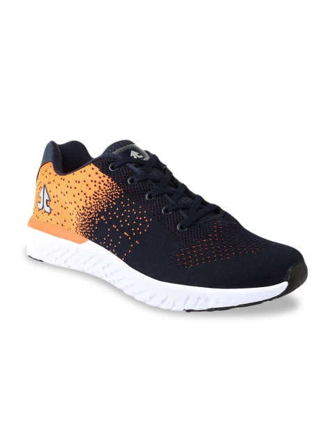 

OFF LIMITS Men Navy Blue & Orange Mesh Running Shoes