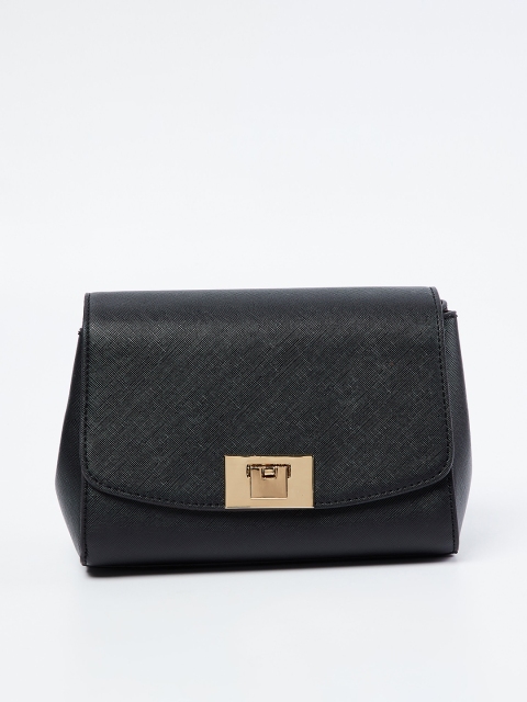 

CODE by Lifestyle Black Solid Sling Bag