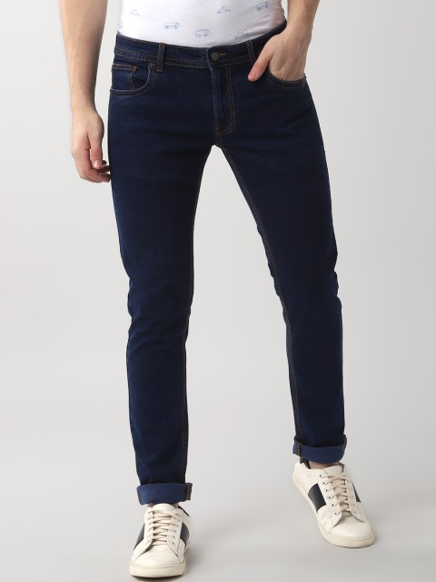 

Peter England Casuals Men Blue Skinny Fit Mid-Rise Clean Look Stretchable Jeans