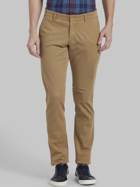 

Parx Men Khaki Regular Fit Solid Regular Trousers