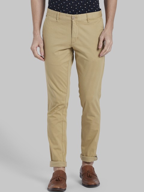 

Parx Men Khaki Regular Fit Solid Regular Trousers